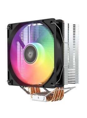 WS400四铜管塔式cpu散热器 4热管led炫酷灯光静音cpu风扇台式电脑