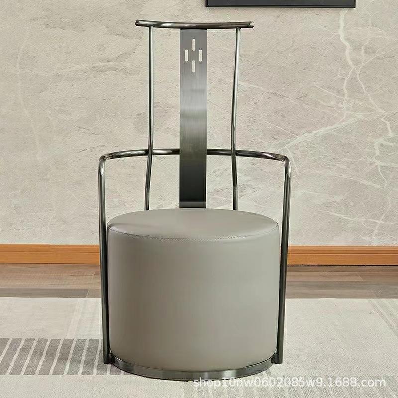 意式极简茶椅轻奢现代简约洽谈休闲茶桌太师椅带扶手靠背椅茶凳子