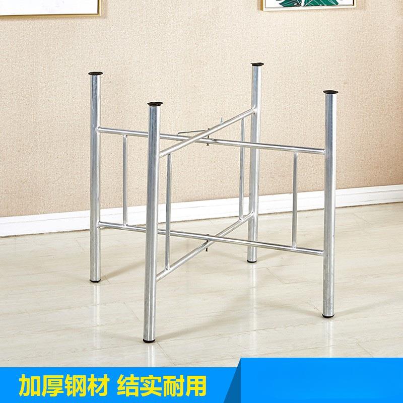 简易大圆桌架可折叠铁艺桌腿支架桌脚餐桌折叠伸缩桌架桌脚架定