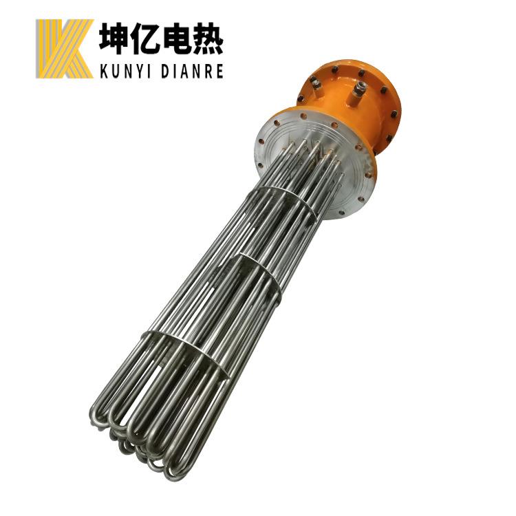 坤亿电热 法兰式加热管 380V大功率空气干烧加热管 水箱加热管