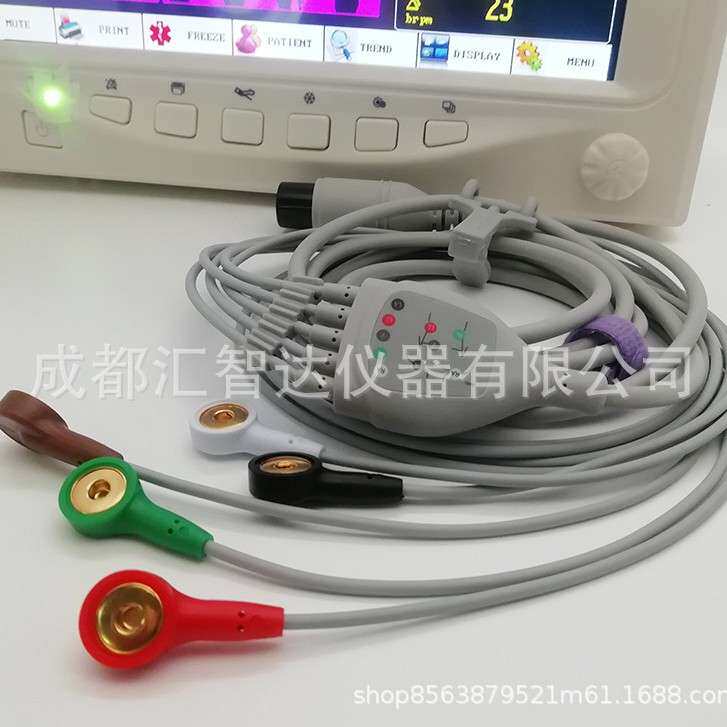 专业供应各型号监护仪心电导联线 五导联心电电缆 6pin通用心电线
