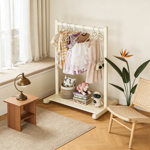 儿童飘窗落地式衣帽架卧室挂衣架
