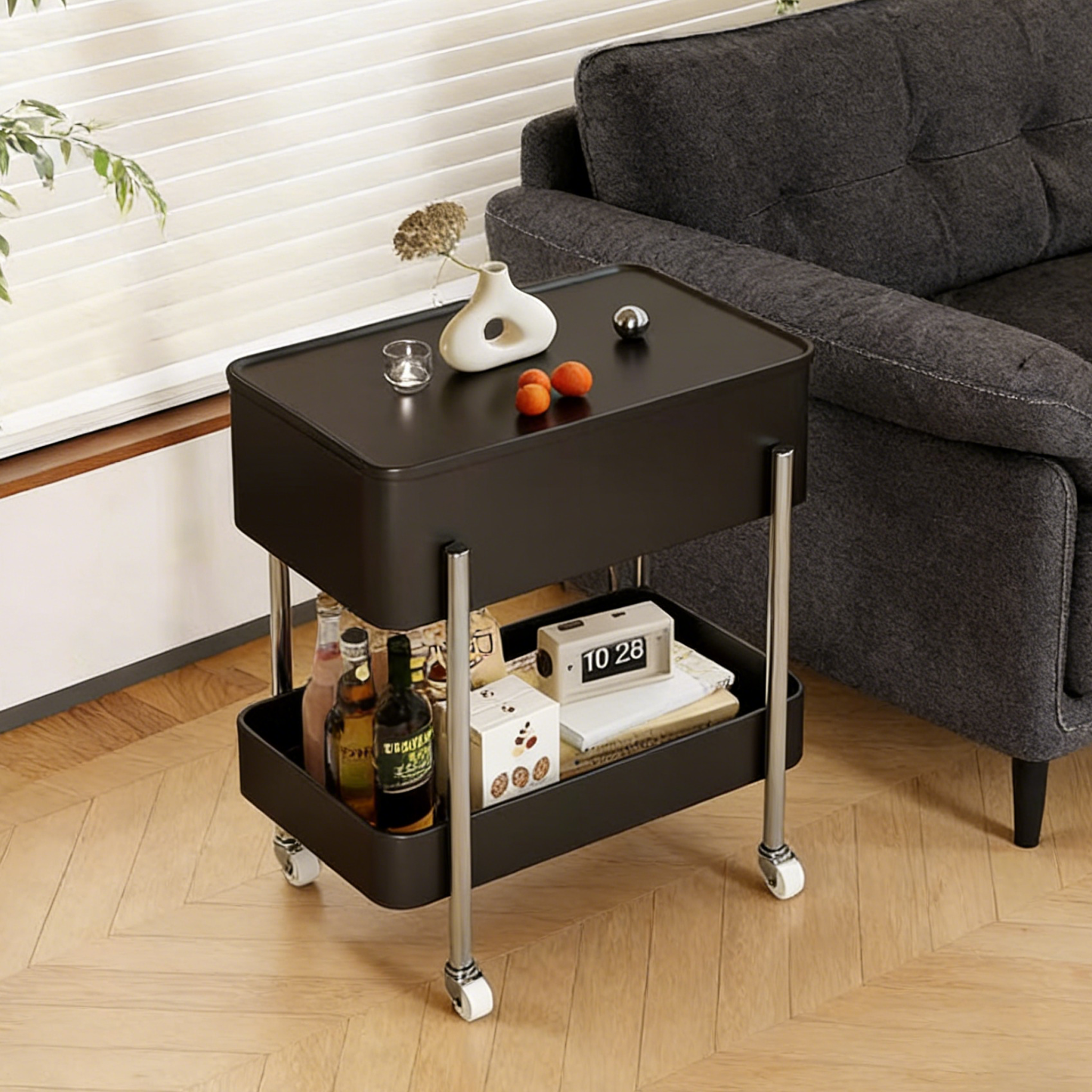 客厅可移动小推车置物架沙发边几零食收纳架卧室床头柜小桌子茶几,商业/办公家具,茶几,淘宝优惠券,粉丝福利购,淘宝优惠卷