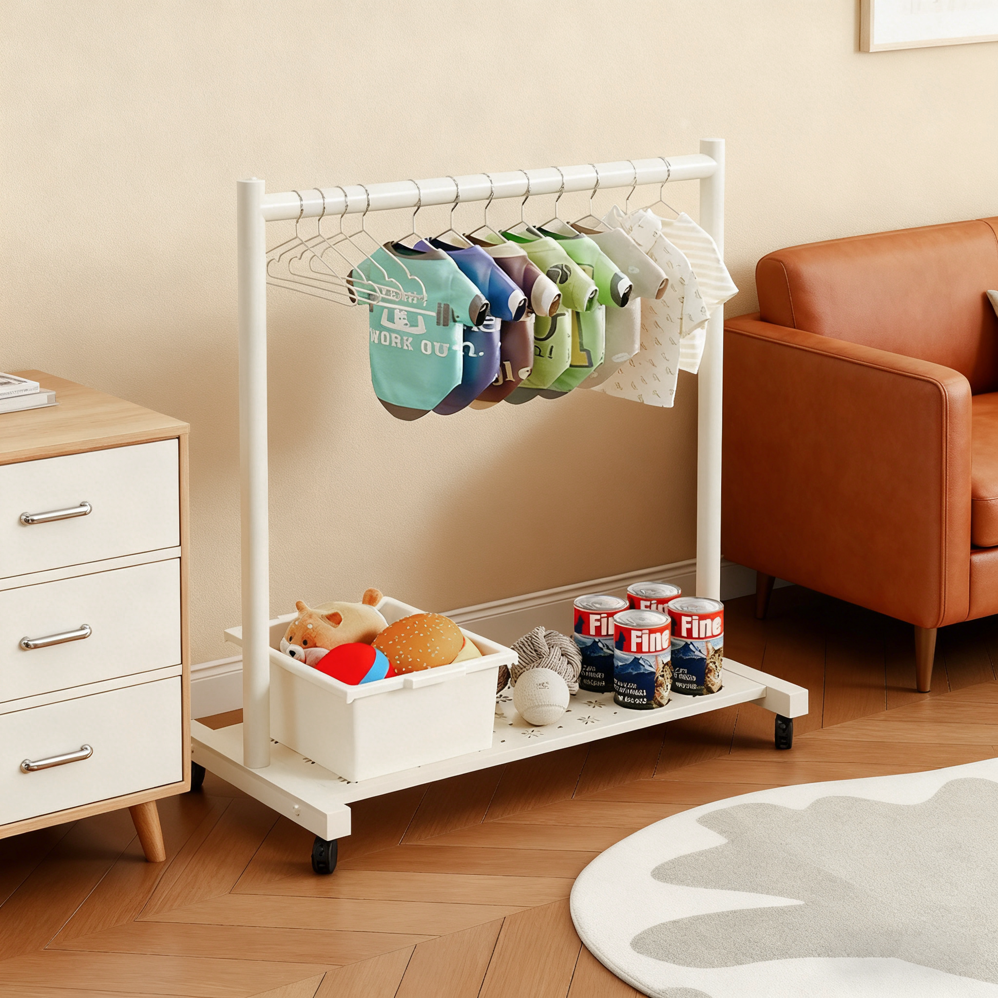 宠物狗狗落地挂衣架可移动小型