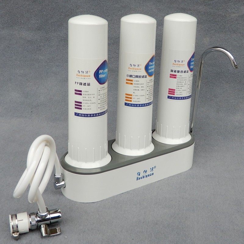 伯仕源003X型台式三级家用厨房净水器水龙头三桶陶瓷净水机过滤器,厨房电器,净水器,淘宝优惠券,粉丝福利购,淘宝优惠卷