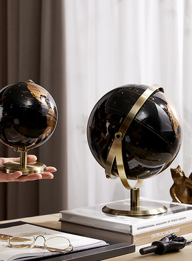 轻奢高档地球仪摆件办公室好物客厅电视柜书房桌面酒柜家居装饰品
