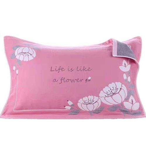 枕巾纯棉一对装枕头巾2023新款整头儿童婴儿吸汗透气高端加厚柔软