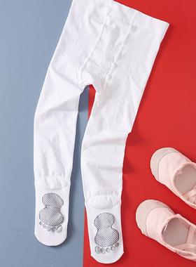 专业舞蹈袜女孩连裤袜女童练功白色丝袜打底袜防滑儿童肤色春秋夏