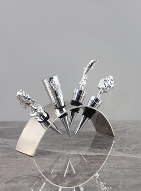 创意马头红酒瓶塞摆件组合套装家居客厅酒柜样板间圣诞瓶塞装饰品