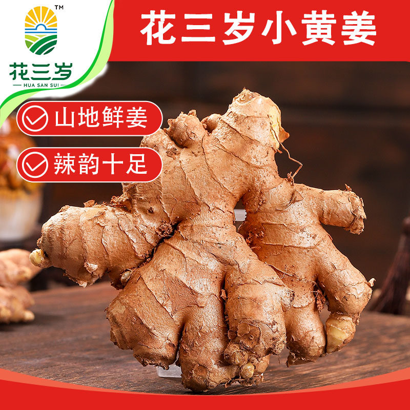 花三岁小黄姜云南鲜姜生姜新鲜现挖老姜自种姜嫩蔬菜整箱批发农家