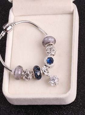 韩版气质简约个性学生百搭DIY红琉璃珠钻球手链女森系闺蜜手镯