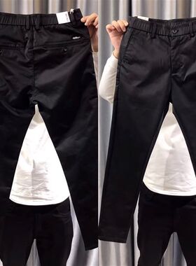 6888冬款季男士休闲裤网红时尚百搭韩版男裤修身气质净版个性小脚