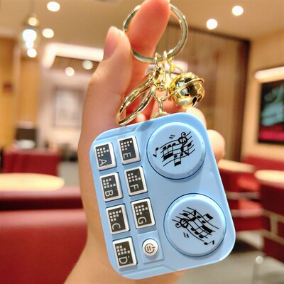 爆款迷你打碟机乐器钥匙扣动物儿童玩具钥匙链包包挂件爪机礼品四