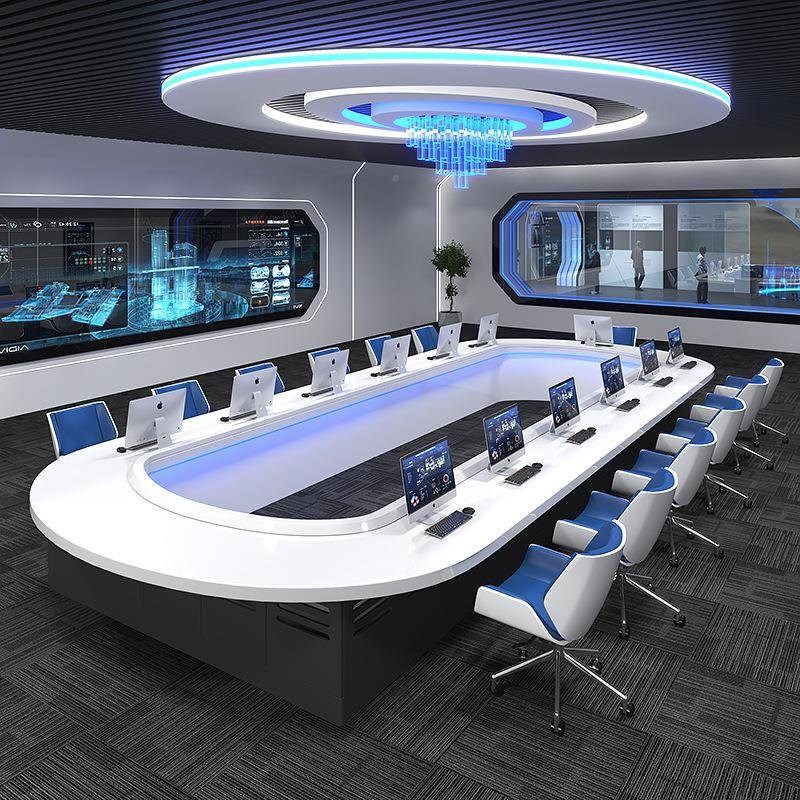 烤漆控制台培训桌桌办公现会议桌长桌简约代会U议室型WNW洽谈桌组