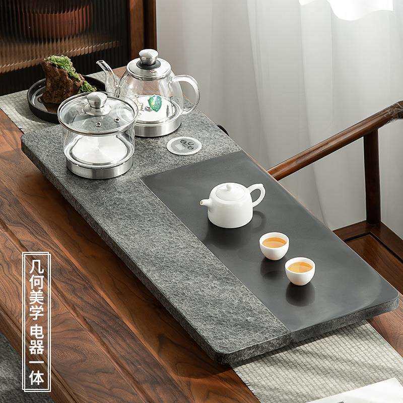 乌金石茶盘茶具套装全自动上水茶台烧水壶一体式带电磁炉家用茶海