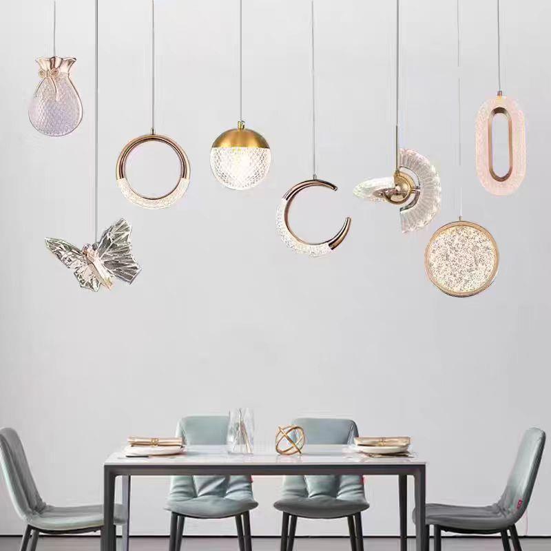 现代单头卧室床头小吊灯简约餐厅蜡烛艺术设计师北欧吧台装饰