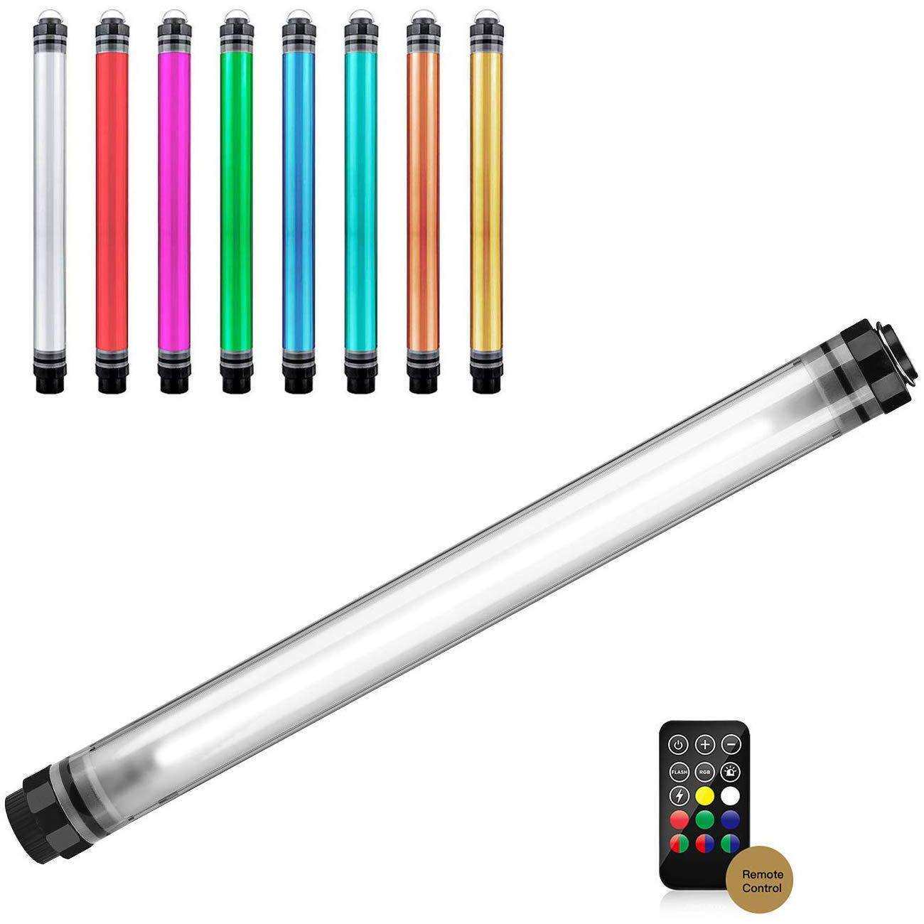 RGB外拍防水手持LED补光棒 1000LUX高亮三脚架相机摄影补光灯