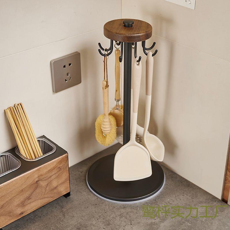 【旋转顺畅】厨房勺子铲子置物架台面旋转挂钩落地式家用锅铲挂架