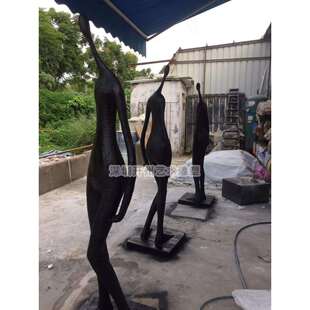 现代抽象艺术雕塑落地大摆件家居饰品人物创意装 摆设 饰办公室软装