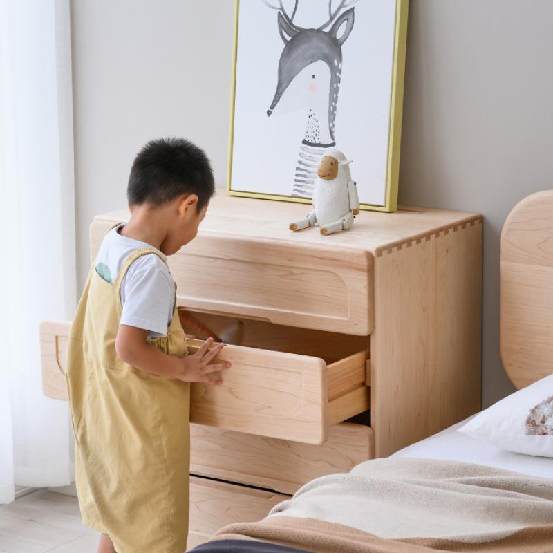 布兰卡斗柜枫木抽屉柜组合 卧室儿童房收纳储物柜 床头收纳斗柜