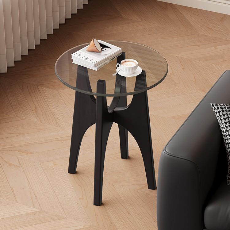 中古风实木边几现代简约客厅沙发小茶几小户型家用复古边桌柜