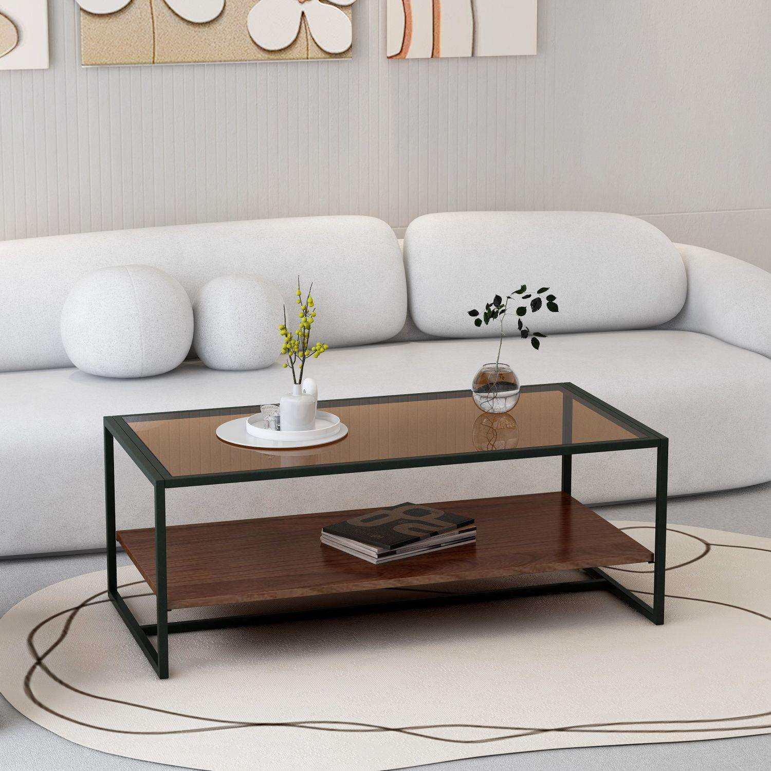 现代简约钢化玻璃茶几客厅家用小户型沙发简易茶桌小桌子出租屋用