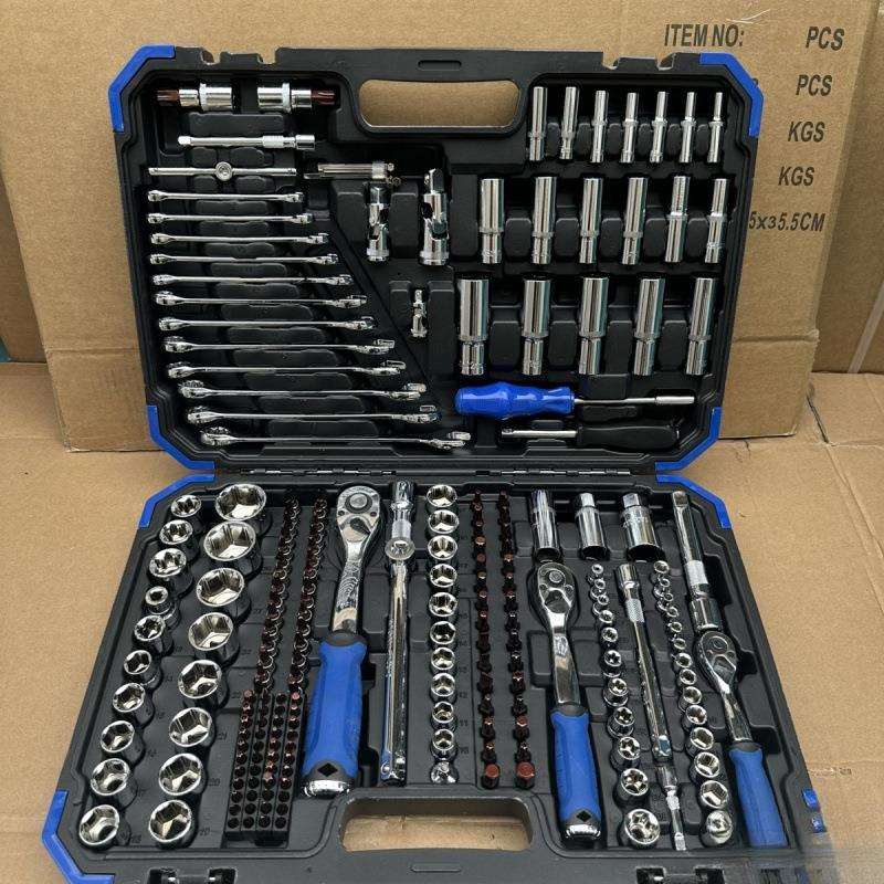 216件修车工具套装汽修维修汽车套筒扳手组套棘轮快速扳手组合