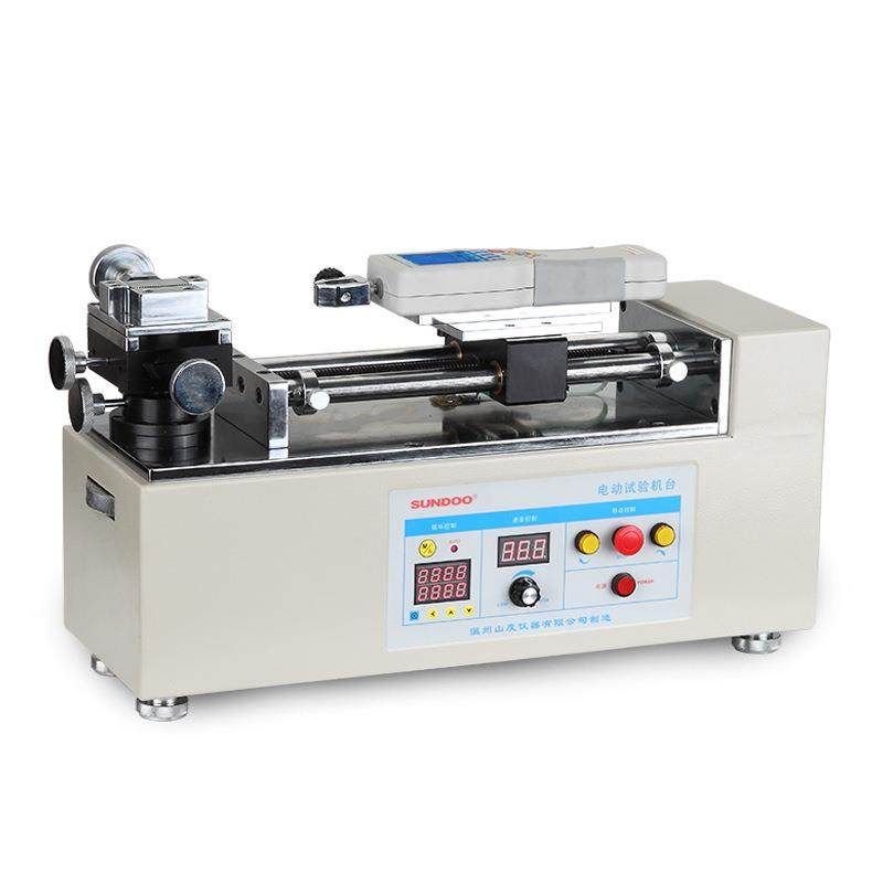 温州山度卧式电动测试机台SJX-500H数显推拉力计插拔力测试台