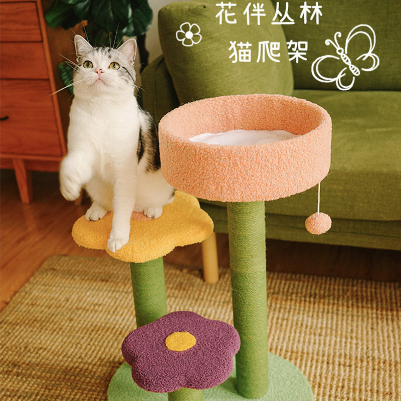 绿野仙踪 花伴丛林 花朵猫爬架 太阳花 猫树猫窝