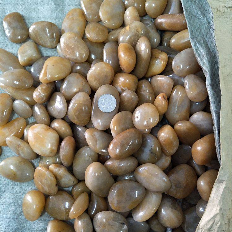 按吨天然雨花林鹅卵石园石铺路铺地小石头园艺庭院白黑五彩色石子