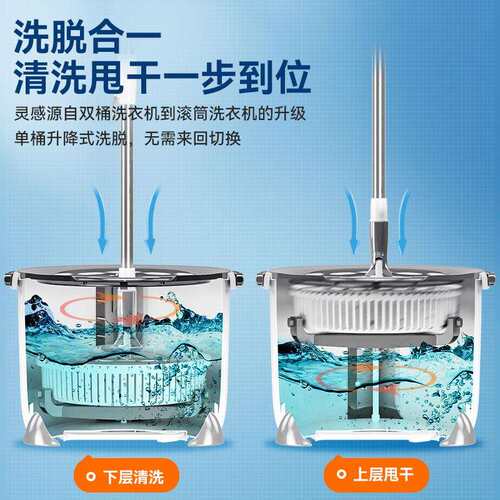 旋转拖把一拖家用2025新款免手洗净脱水拖布自动甩水地拖