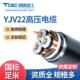 国标通缆电工铜芯电线带铠装 阻燃耐火护套线ZR YJV22高压电力电缆