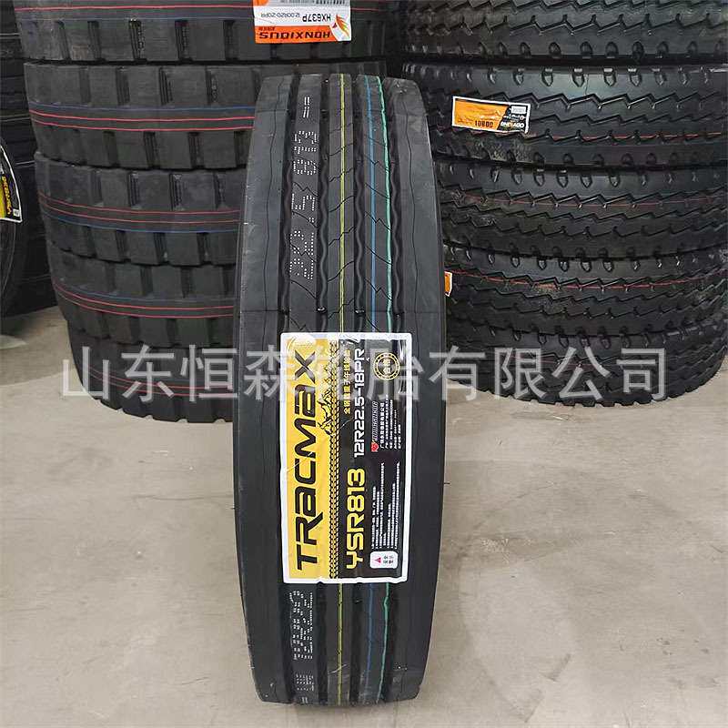 永盛英文12R22.5全钢平板拖车轮胎  385/65R22.5油罐车轮胎750R16