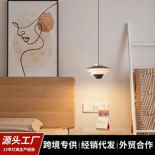 极简卧室床头吊灯可升降黑色吊线垂线小跨境热卖现代简约中性光