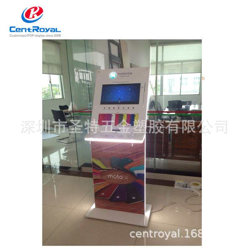 厂家设计 手机平板展示架 发光展示架 LED灯箱立式电子产品展示架