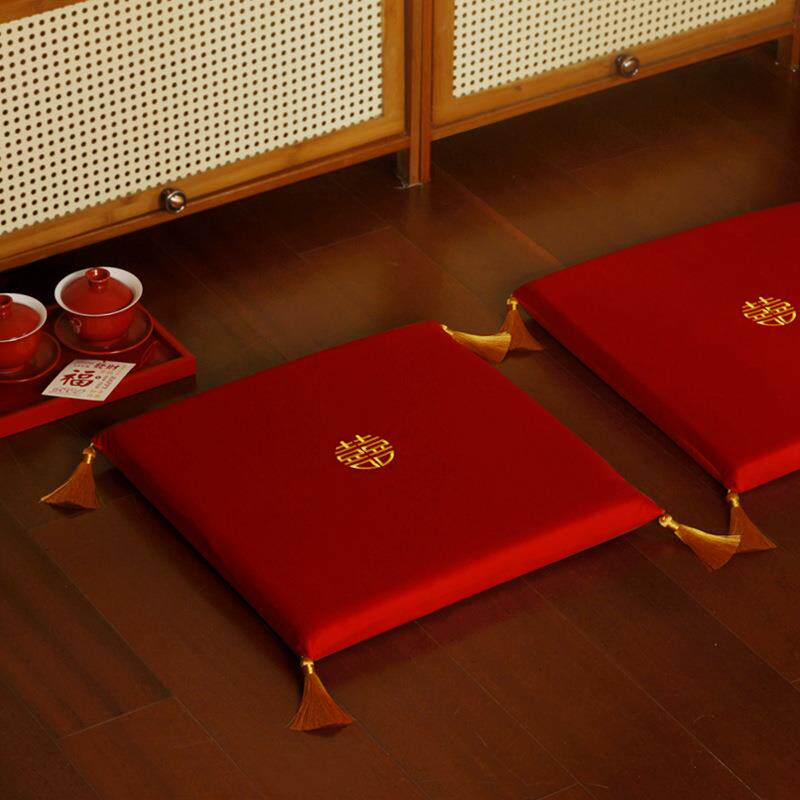 跪垫结婚喜庆风红色敬茶喜字礼用品新娘拜堂成亲子坐直销厂家
