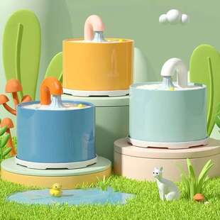 猫咪陶瓷饮水机自动循环流动喝水不湿嘴宠物饮水器狗狗水盆猫用品