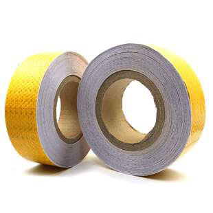 晶格蜂窝黄色反光纸导向反光膜交通晶格PVC反光贴警示标识反光条