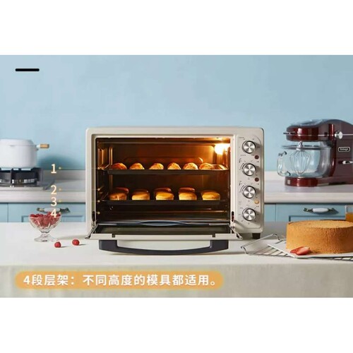 高比克UKOEO HBD-5002全自动大容量电烤箱 烘焙8管多功能烤箱 52L