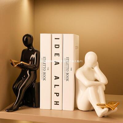 现代轻奢创意书挡家居客厅装饰柜摆件电视柜酒柜办公室桌面装饰品