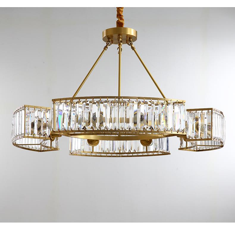直销后现代吊灯轻奢水晶客厅灯简约创意北欧风餐厅卧室全铜灯具