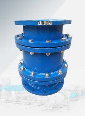 D型大挠度松套补偿接头双流向DN600 防沉降管道法兰式钢制伸缩节