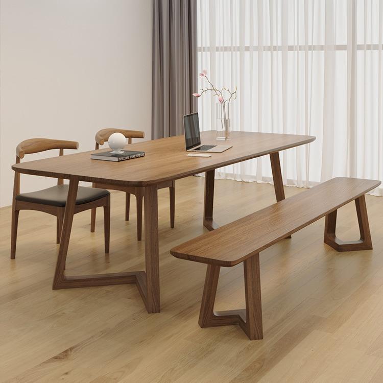 北欧全实木客厅大长书桌家用长方形桌子简约长条桌双人书桌学习桌