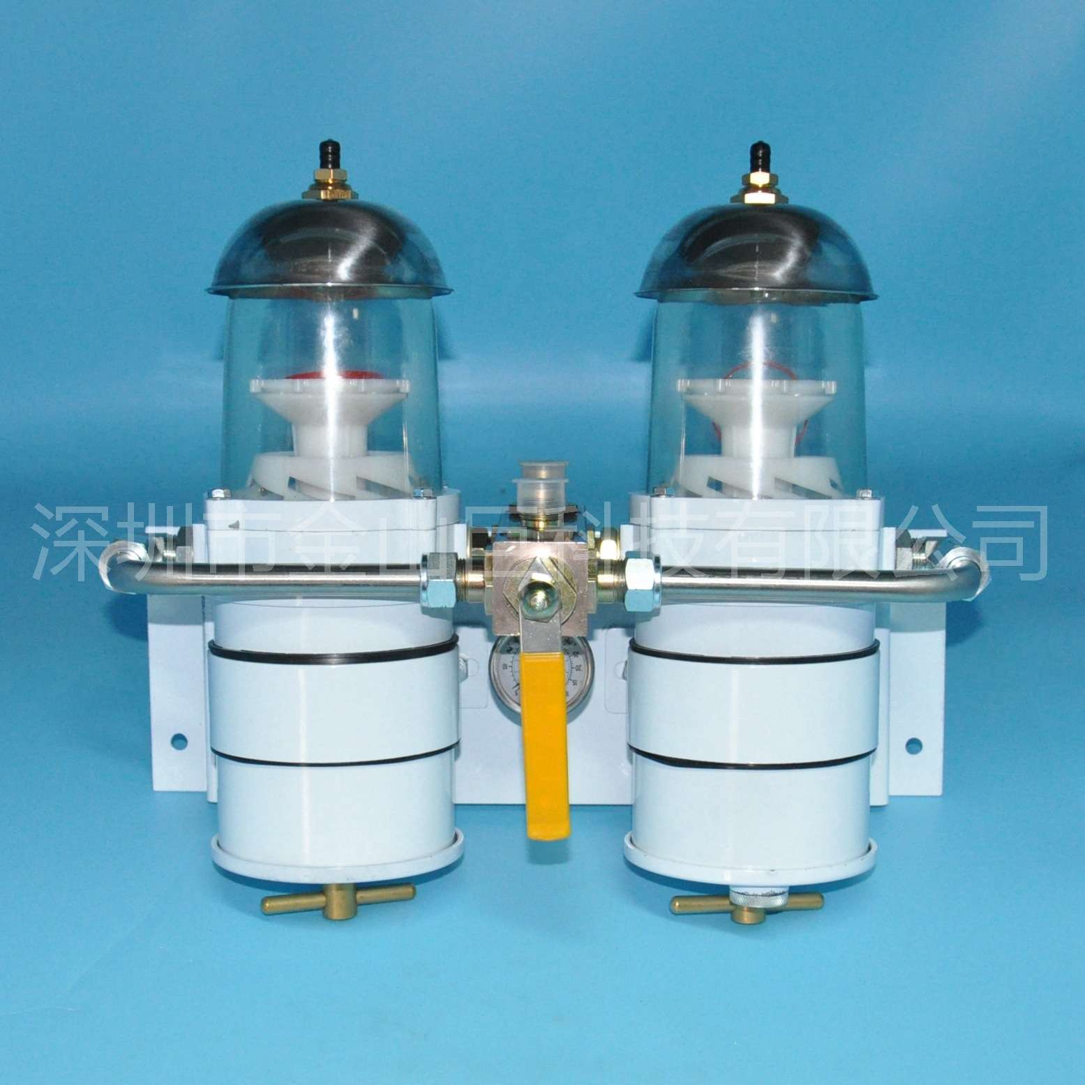 工程机械燃油水分离器新款900FG双联带表 金属护罩75900MAX
