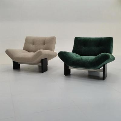 埃米单人沙发椅复古北欧实木休闲椅阳台客厅接待设计师洽谈懒人椅