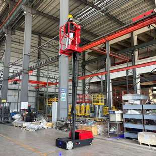 普尔夫全电动取料机电动高空作业平台登高升降机液压升降台拣货车