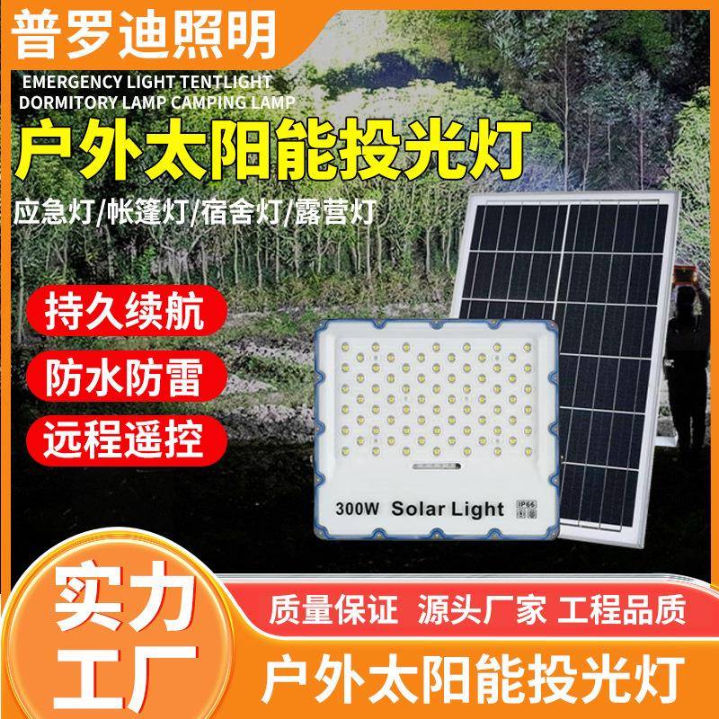 太阳能投光灯户外家用庭院灯防水过道路灯厂家直销跨境