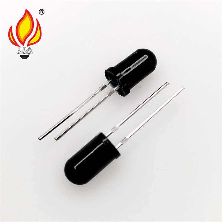 F5圆头5mm 940nm 850mm红外发射管接收管厂家直插式LED灯珠