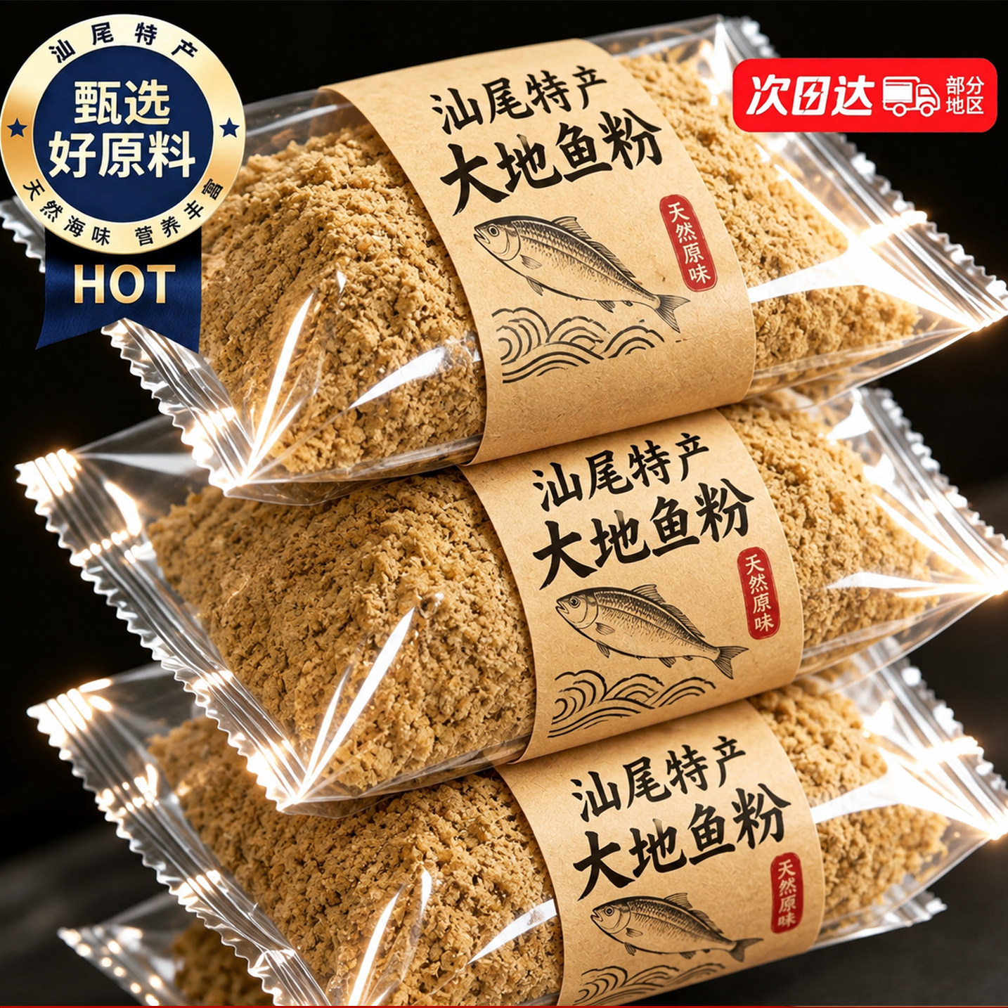 潮汕大地鱼粉纯鱼干无添加广东特产香港老友记商用官方旗舰店正品