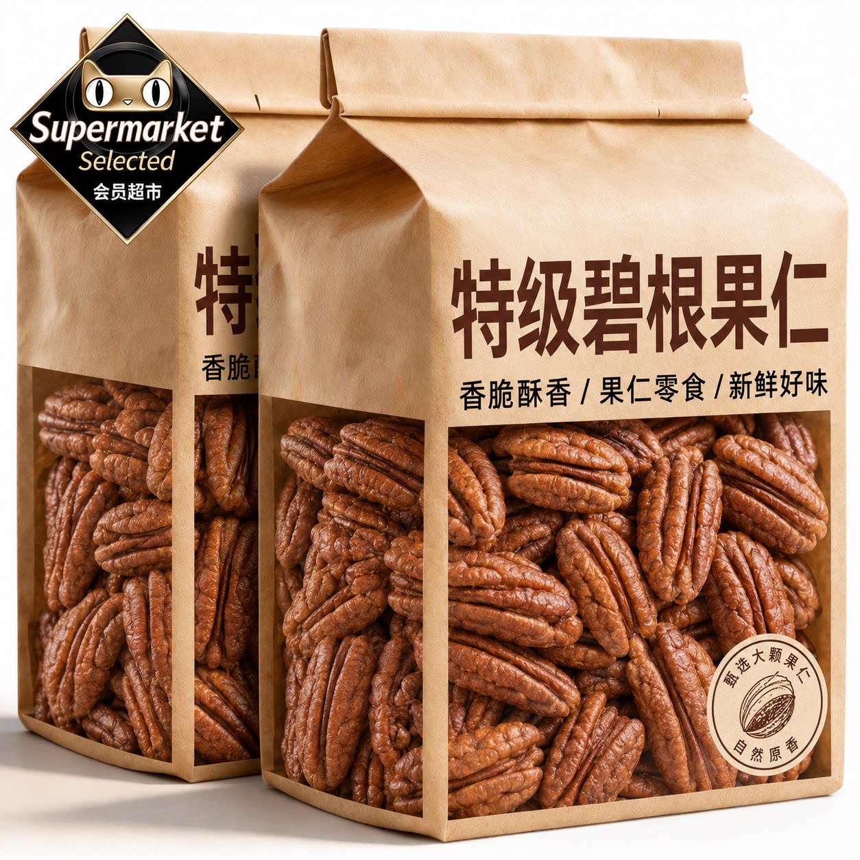 新鲜特级碧根果仁官方旗舰店正品